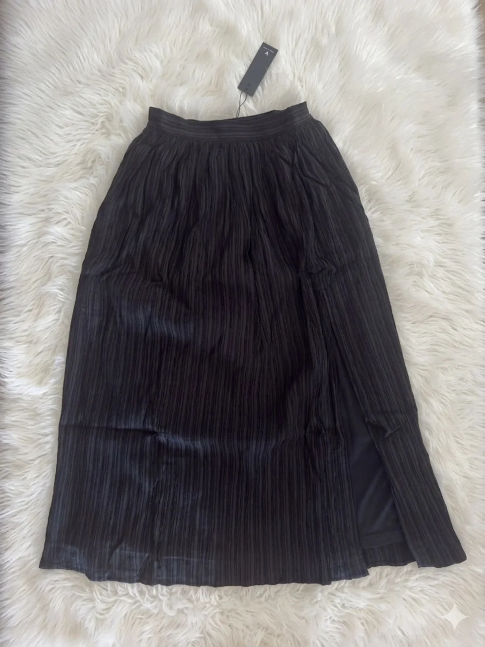 Lulu's Midsummer Memories Black Pleated Maxi Skirt - Size S NWT - Picture 7 of 7